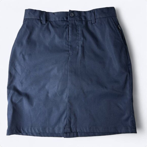 Lands End Active Chino Skort Girls Sz 14 Blue Uniform Skirt Built In Shorts - Picture 1 of 15